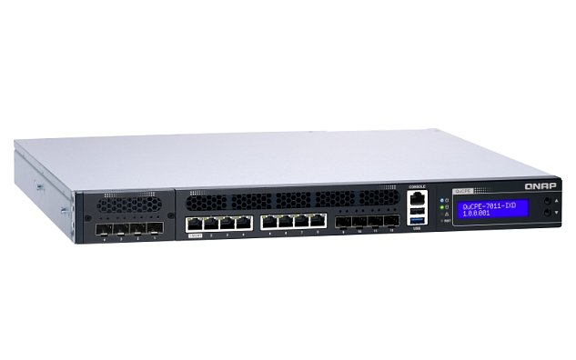 QNAP NVPE zařízení QuCPE-7012-D2166NT-64G (Xeon 12core D-2166NT, 64GB ECC RAM, 8x2,5GbE, 4x10G SFP+)