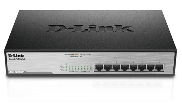 D-Link DGS-1008MP 8x 1000 Desktop Switch,8PoE port