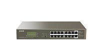 Tenda TEG1116P-16-150W PoE AT Gigabit switch 16x 1Gb/s s PoE 802.3af/at, PoE 135W,Rackmount, Fanless