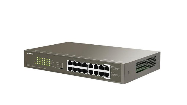 Tenda TEG1116P-16-150W PoE AT Gigabit switch 16x 1Gb/s s PoE 802.3af/at, PoE 135W,Rackmount, Fanless