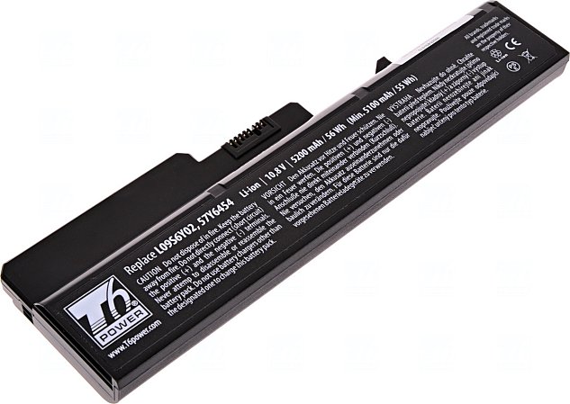 Baterie T6 Power Lenovo IdeaPad G460, G465, G470, G475, G560, G565, G570, G575, 5200mAh, 56Wh, 6cell