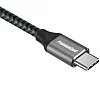 PremiumCord USB-C kabel ( USB 3.2 GEN 2, 3A, 60W, 20Gbit/s ) bavlněný oplet, 2m