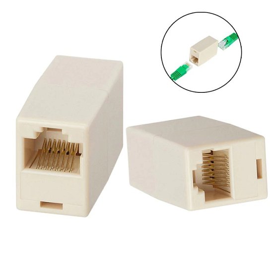 Spojka RJ45 (UTP), cat5, slonová kost