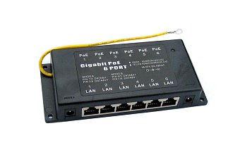 POE-PAN6-GB Gigabitový stíněný 6-portový POE panel