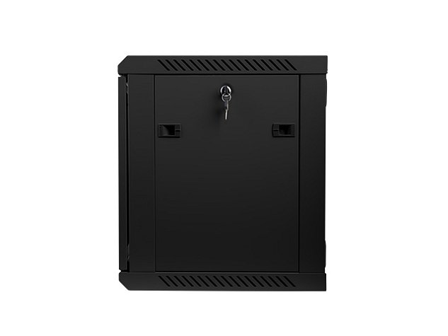 Nástěnný rack 19'' 9U 600X450mm černý flat pack
