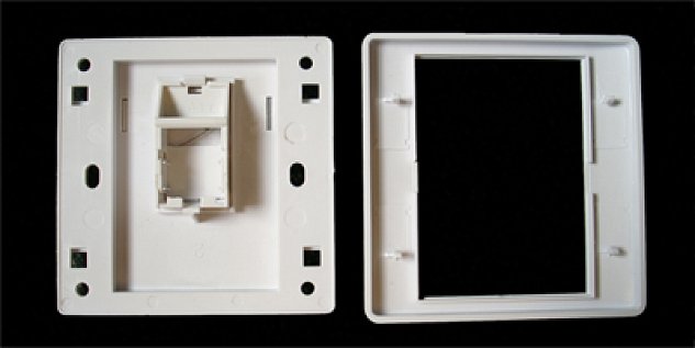 WALL plate SA s rámečkem pro 1keystone (80 x 80)