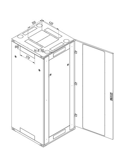 Stoj.rack RTA 42(š)800x(h)1000 před.i zad.dv.perf.