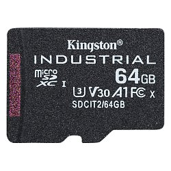64GB microSDHC Kingston Industrial C10 A1 pSLC bez adaptéru