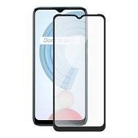 Screenshield REALME C21 (full COVER black) Tempered Glass Protection