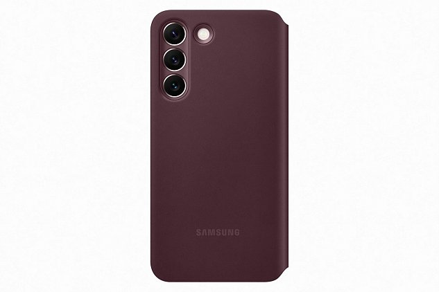 Samsung Flipové pouzdro Clear View pro Samsung Galaxy S22+ Burgundy