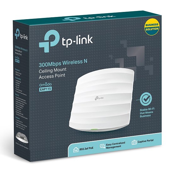 TP-Link EAP115 N300 WiFi Ceiling/Wall Mount AP Omada SDN