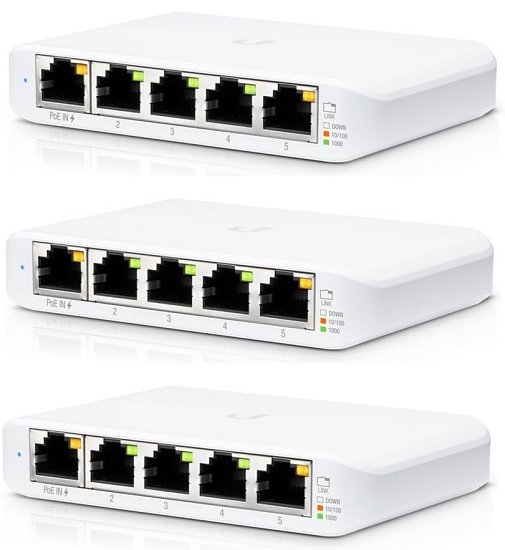 UBNT USW-FLEX-MINI-3 - UniFi Switch Flex Mini 3 pack