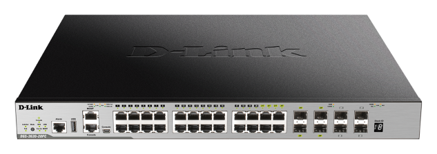 D-Link DGS-3630-28PC/SI L3 sw 24Gb PoE, 4x10G SFP+