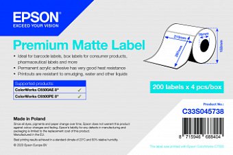 Premium Matte Label 210x297 mm, 200 lab