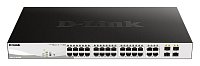 D-Link DGS-1210-28MP L2/L3 Smart+ PoE switch, 24x GbE PoE+, 4x RJ45/SFP, PoE 370W