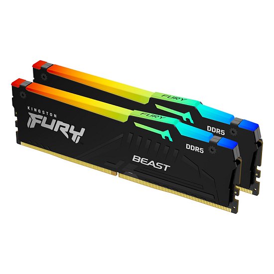 64GB DDR5-4800MHz CL38 Kingston Beast RGB, 2x32GB