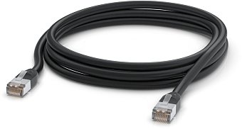 Ubiquiti UACC-Cable-Patch-Outdoor-3M-BK, Venkovní UniFi patch kabel, 3m, Cat5e, černý