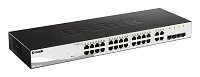 D-Link DGS-1210-24 Smart switch, 24x GbE, 4x RJ45/SFP, fanless