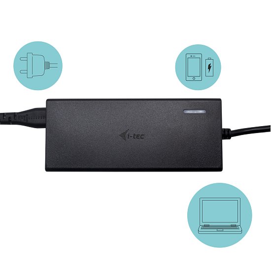 i-tec USB-C Dual Display Docking Station s Power Delivery 65W + i-tec Universal Charger 77W