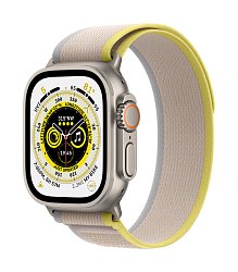 Apple Watch Ultra/49mm/Titan/Sport Band/Yellow-Beige Trail