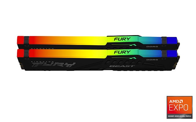 32GB DDR5-5600MHz CL36 Fury Beast RGB, 2x16GB