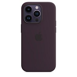 iPhone 14 Pro Max Silicone Case with MS-Elderberry