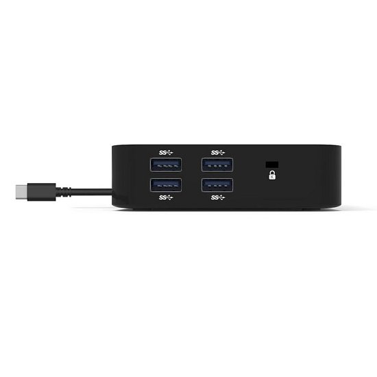 PORT CONNECT USB-C Dokovací stanice 10v1, 2x4K Display Port, 5x USB-A, USB-C 85W PD, Ethernet, SD