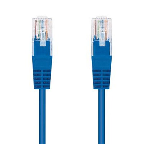 Kabel C-TECH patchcord Cat5e, UTP, modrý, 5m