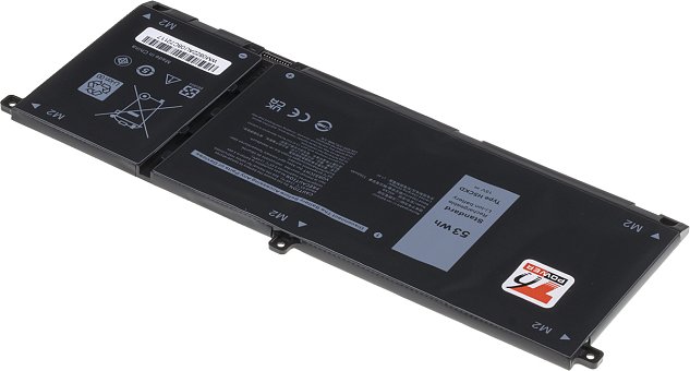 Baterie T6 Power Dell Latitude 3410, 3510, Inspiron 5501, Vostro 5401, 3530mAh, 53Wh, 4cell, Li-pol