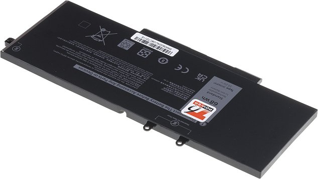 Baterie T6 Power Dell Latitude 5401, 5410, 5501, 5510, Precision 3550, 4470mAh, 68Wh, 4cell, Li-pol