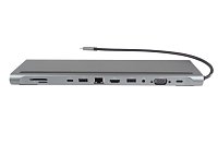 PremiumCord USB-C Full Size MST Dokovací stanice vhodná pod notebook