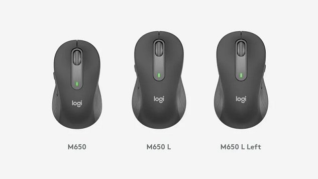 myš Logitech Wireless Mouse M650 L left Graphite