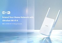 Tenda A33 - WiFi Range Extender AX3000 WiFi 6, opakovač 2976 Mb/s, 1x GLAN 1 Gb/s, WPS,2x 5dBi, WPA3