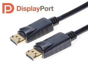 PremiumCord DisplayPort 1.2 přípojný kabel M/M, zlacené konektory, 2m