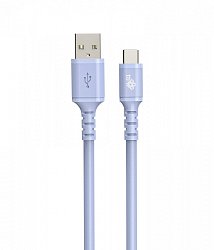 TB kabel USB-A - USB-C fialový 1m