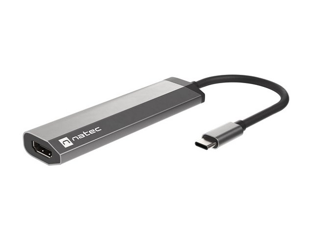 Multifunkční adaptér 4 v 1 Natec FOWLER SLIM HUB 2X USB 3.0 HUB, HDMI 4K, USB-C PD