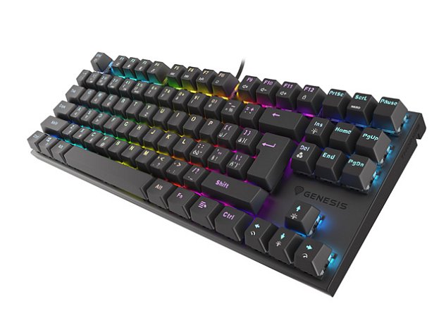 Genesis mechanická herní klávesnice THOR 303 TKL, CZ/SK layout, černá, RGB, SW, Outemu Red
