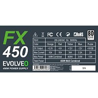 EVOLVEO FX 450/zdroj450W ATX/14cm/tichý/80+/bulk