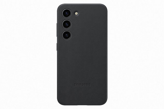 Samsung Kožený zadní kryt pro Samsung Galaxy S23+ Black