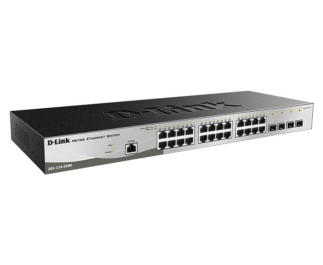 D-Link DGS-1210-28/ME/E 28-Port Gigabit Smart Switch with 4 SFP slots, Metro Ethernet