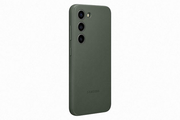 Samsung Kožený zadní kryt pro Samsung Galaxy S23 Green