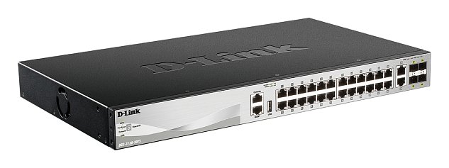 D-Link DGS-3130-30TS L3 Stackable Managed switch, 24x GbE, 2x 10G RJ-45, 4x 10G SFP+