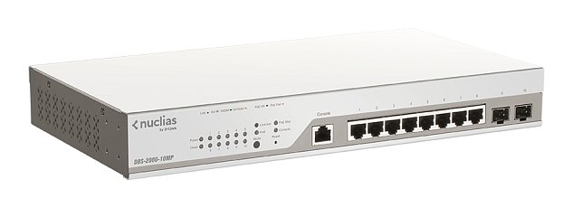 D-Link DBS-2000-10MP 10x Gb PoE+ Nuclias Smart Managed Switch 2x SFP Ports (With 1 Year License)