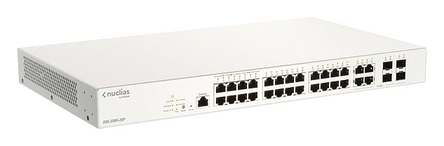 D-Link DBS-2000-28P 28xGb PoE+ Nuclias Smart Managed Switch 4x 1G Combo Ports,193W (With 1 Year Lic)