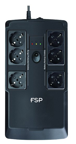 FSP/Fortron UPS NanoFit 600, 600 VA, 2xUSB power, LED, offline