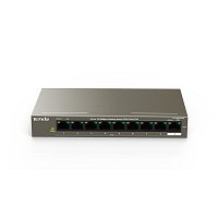 Tenda TEF1109P-8-63W PoE AT switch 8x PoE 802.3af/at, 9x 100Mb/s, PoE celkem 63W, fanless