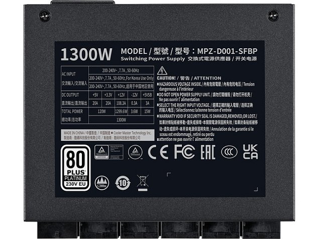 Zdroj Cooler Master V SFX 1300W MODULAR 80+