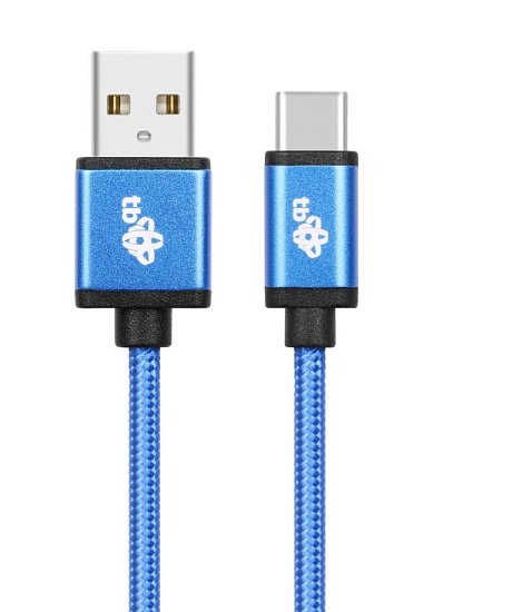 TB Touch USB - USB C kabel, 1,5m, modrý