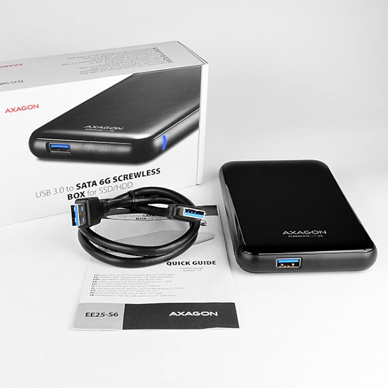 AXAGON EE25-S6B, USB3.0 - SATA 6G, 2.5