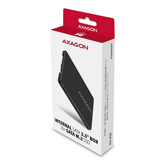 AXAGON RSS-M2B, SATA - M.2 SATA SSD, interní 2.5